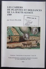 Alsace cahiers plaintes d'occasion  Ingersheim