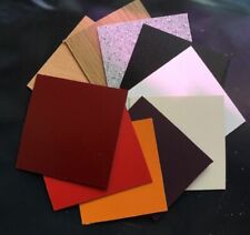 AMOSTRA - Folhas laminadas tipo fórmica várias cores 100mm X 75mm aprox comprar usado  Enviando para Brazil