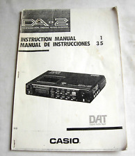 Usado, Sistemas de áudio digital profissionais DA-2 manual de instruções Casio DAT comprar usado  Enviando para Brazil