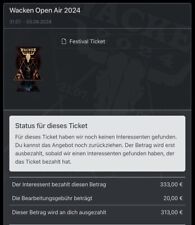 Wacken ticket 2024 gebraucht kaufen  Wolpertswende