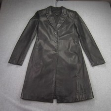 Casaco de couro Express feminino 5/6 preto couro genuíno longo 3 botões blazer forrado comprar usado Casaco de couro Express feminino 5/6 preto couro genuíno longo 3 botões blazer forrado comprar usado  Enviando para Brazil