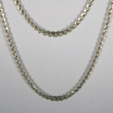 Colar de corda torcida prata esterlina 30" 2,12mm - JTI Itália - 925 - 12,8g comprar usado  Enviando para Brazil
