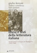 storia testi letteratura italiana ferroni usato  Roma