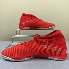 Botas Adidas Nemeziz 19.3 masculinas tamanho EUA 9.5 vermelhas futebol indoor futsal com cadarço comprar usado  Enviando para Brazil