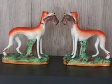 Antique staffordshire whippets for sale  LONDON