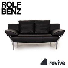 Rolf Benz 1600 Leder Sofa Schwarz Zweisitzer Couch Funktion na sprzedaż  Wysyłka do Poland