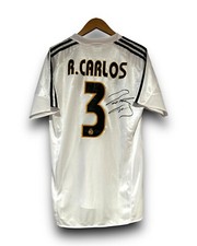Camisa camisa do Real Madrid assinada por Roberto Carlos PROVA DE VÍDEO E CERTIFICADO DE AUTENTICIDADE comprar usado  Enviando para Brazil