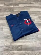 Camiseta de beisebol masculina azul escura MINNESOTA TWINS MLB #57 Johan Santana tamanho XL comprar usado  Enviando para Brazil