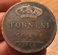 Moneta tornesi 1842 usato  Olbia