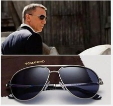 Óculos de sol JAMES BOND SKYFALL Tom Ford MARKO FT0144 18V prata azul, usado comprar usado  Enviando para Brazil