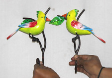 Hierro Gorrión Forma Mano Pintado Conjunto De 2 Pared Gancho Paño Percha -, usado comprar usado  Enviando para Brazil