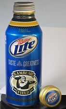 GARRAFA DE CERVEJA DE ALUMÍNIO GREEN BAY PACKERS LAMBEAU FIELD WI NFL FOOTBALL MILLER LITE comprar usado  Enviando para Brazil