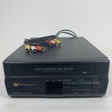 Leitor de vídeo cassete White Westinghouse WVCP-8000 AC/DC testado funciona sem controle remoto, usado comprar usado  Enviando para Brazil