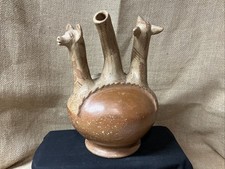 ARTE POPULAR DE ARGILA VINTAGE GARÇA MARTINEZ MENDOZA 2 CABEÇAS DE GIRAFA COM BICO NO MEIO  comprar usado  Enviando para Brazil