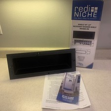 Usado, Prateleira de chuveiro Redi Niche RN166S-RS embutida única preta 16"x6"x4" azulejo *NOVA comprar usado  Enviando para Brazil