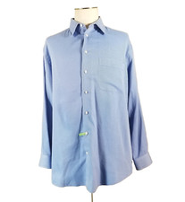 Camisa masculina Giorgio Armani grande 16,5 azul manga longa algodão vestido luxo comprar usado  Enviando para Brazil