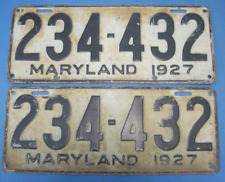 1927 maryland license for sale  Montpelier