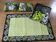 Tapete Vera Bradley decoração de quarto barroco 2 travesseiros lã cinza amarelo B comprar usado  Enviando para Brazil