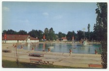 Cartão postal vintage Kokomo IN piscina redonda Indiana  comprar usado  Enviando para Brazil