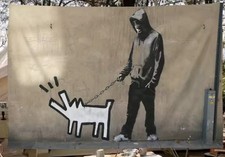 Banksy graffiti flagge gebraucht kaufen  Köln