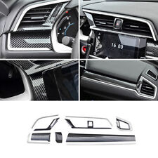 Kit de ventilação de ar controles centrais capa para Honda Civic 16-2021 branco + fibra de carbono comprar usado  Enviando para Brazil