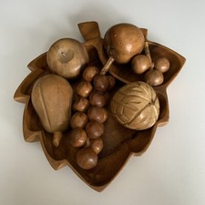 Frutas de madeira vintage 6 peças e tigela de folha decoração moderna meados do século macaco cápsula com comprar usado Frutas de madeira vintage 6 peças e tigela de folha decoração moderna meados do século macaco cápsula com comprar usado  Enviando para Brazil