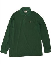 Camisa polo masculina manga longa LACOSTE tamanho 5 grande verde algodão DM16 comprar usado  Enviando para Brazil