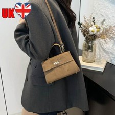 Bolsa de ombro feminina de camurça moderna quadrada tiracolo (marrom claro) comprar usado  Enviando para Brazil