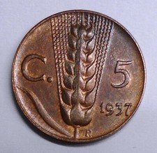 Centesimi spiga 1937 usato  Villaricca
