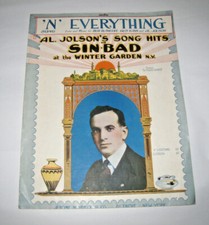 1918 everything jolson for sale  Baton Rouge