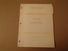 Massey Ferguson MF 220 Enxada Traseira Peças Livro Manual, emitido 1968 comprar usado  Enviando para Brazil