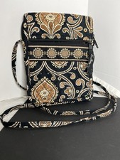 Bolsa de ombro Vera Bradley Caffe latte aba frontal hipster tiracolo pequena 8" x 4" comprar usado  Enviando para Brazil
