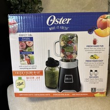 Liquidificador Oster Blend-N-Go frasco de pedreiro liquidificador de um toque máquina de smoothie aberta comprar usado  Enviando para Brazil