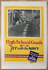 1942 High School Grad’s Fly With Navy Poster Edward O’Hare Medal of Honor Segunda Guerra Mundial comprar usado  Enviando para Brazil