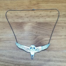 Colar pingente vintage de prata esterlina sólida coruja Londres 1988 comprar usado  Enviando para Brazil