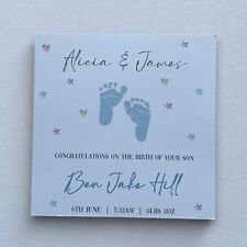 Nuevo Bebé Niño/Niña Personalizado - Nacimiento de Hijo/Hija Felicitaciones Es Un Niño segunda mano  Embacar hacia Mexico