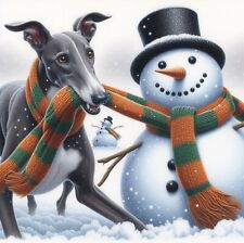 Greyhound snowman christmas for sale  RICKMANSWORTH