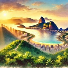 Rio janeiro watercolor for sale  Covina