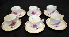 Conjunto de xícaras e pires de café para 6 – Buquê chinês Herend framboesa rosa comprar usado  Enviando para Brazil