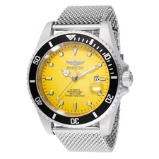 Invicta 47mm GRAND PRO DIVER Miyota relógio automático mostrador amarelo tom prata SS comprar usado  Enviando para Brazil