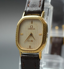 Vintage 1982 [Quase Perfeito] Omega De Ville Cal.1387 17mm Mostrador Quartzo Dourado Feminino, usado comprar usado  Enviando para Brazil