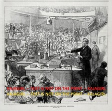 Efeito estufa Professor John Tyndall palestra, grande impressão antiga da década de 1870 comprar usado  Enviando para Brazil