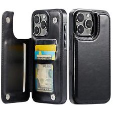 Capa carteira suporte cartão para iPhone 16e 15 14 13 12 11 Pro Max XS couro comprar usado  Enviando para Brazil