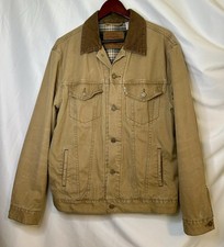 Jaqueta Levis Strauss Masculina Caminhoneiro Celeiro Forrada Tamanho XL Tan Xadrez Gola de Veludo comprar usado  Enviando para Brazil