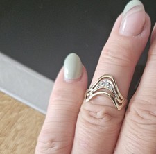 Goldring 585 diamenten gebraucht kaufen  Melle