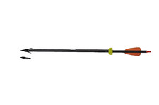 Flecha de arco cruzado de carbono 15 polegadas com 2 palhetas + controle deslizante, ponta de pesca + ponta larga, usado comprar usado  Enviando para Brazil