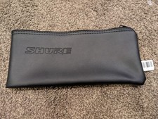 Bolsa de microfone Shure com zíper bolsa de couro 81/2x3" preta SM57 SM58 comprar usado  Enviando para Brazil
