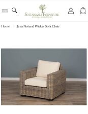 Wicker sofa armchair for sale  LONDON