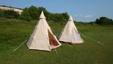 Beige canvas teepee for sale  LEWES