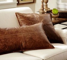 Leather pillow cover for sale  USA